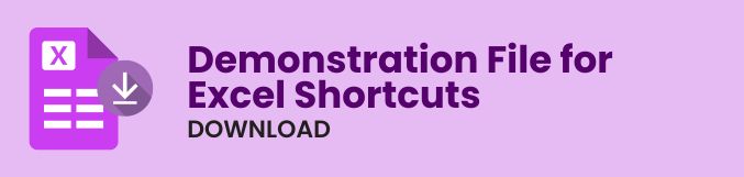 Demonstration File for Excel Shortcuts